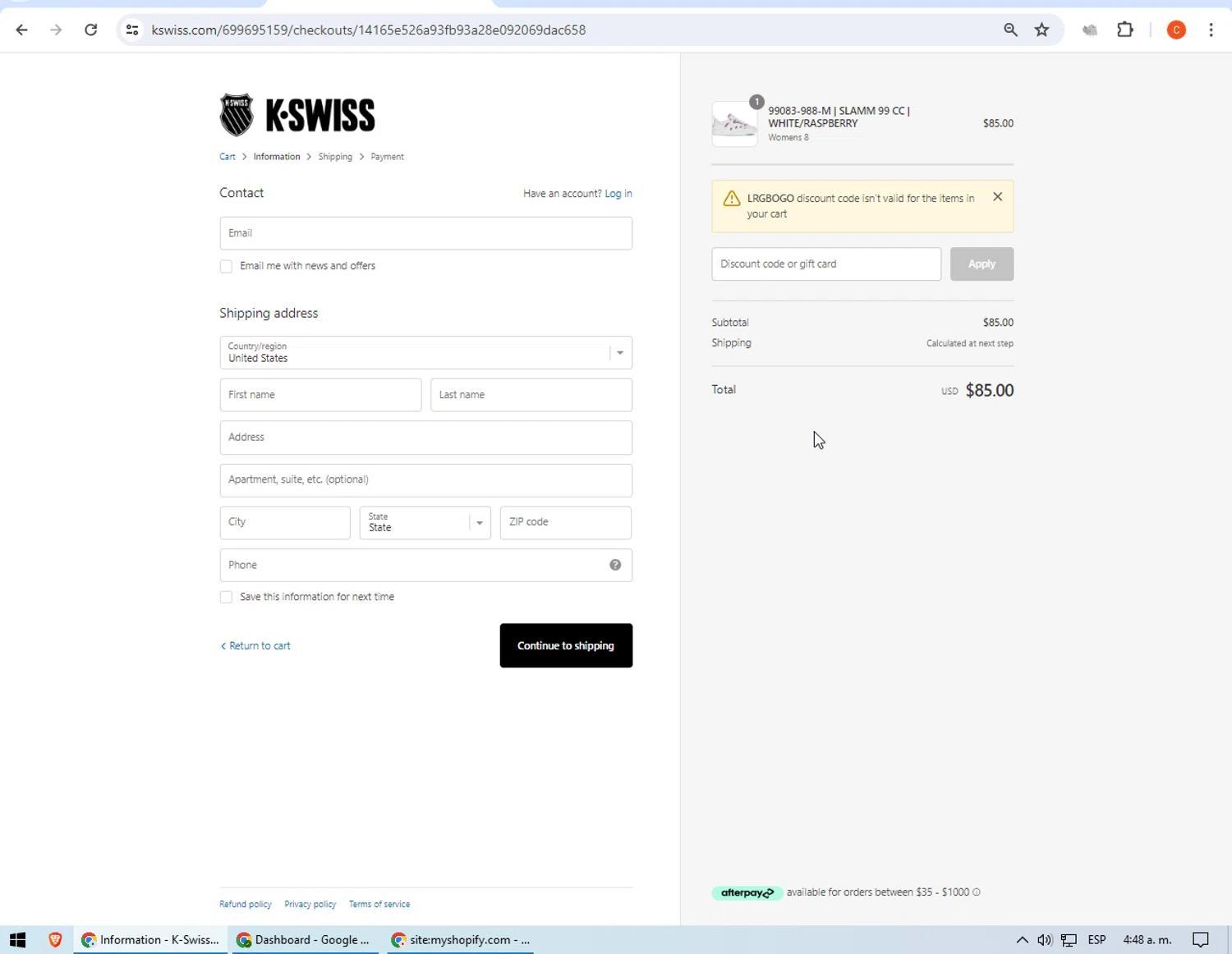 How to apply K-Swiss coupon code
